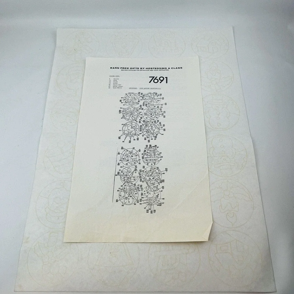 Puff N Paint Ornaments #7691‎ Tri-Chem Chart Picture To Paint Christmas 1986 Vtg